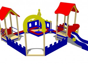 Игровая площадка для детей с песочницей