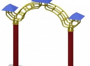 Арка с украшениями для входа в парки, детские площадки