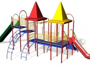 Детский игровой комплекс с двумя горками