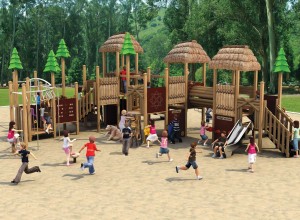 Спортивный детский городок для парков развлечений и отдыха