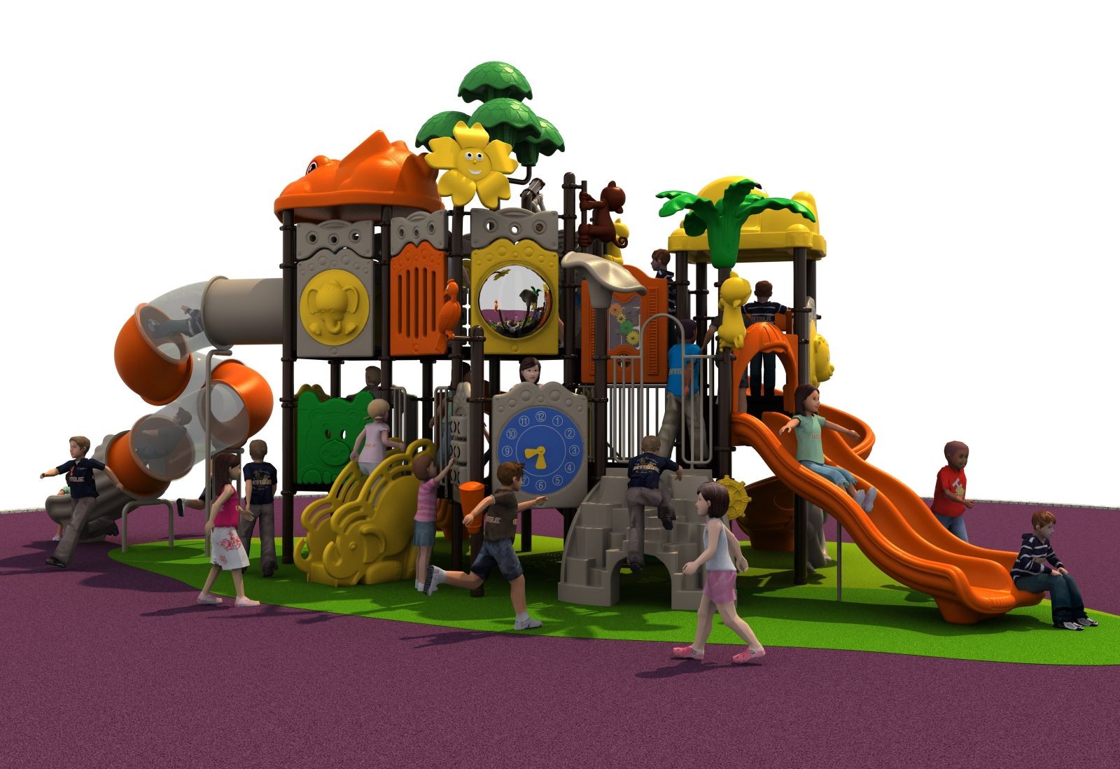 Развлекательный городок "Джунгли" для детской площадки - артикул AW-11001