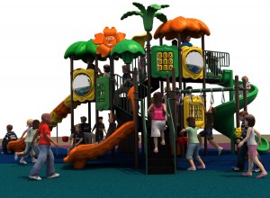 Игровой двухуровневый детский городок для парков развлечений и отдыха