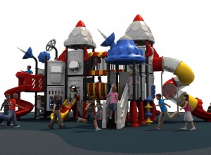 Детский игровой двухуровневый городок для скверов