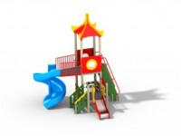 Детский игровой комплекс со спиральной горкой