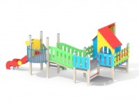 Детский игровой комплекс Дом с мостиком