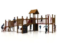 Уличный детский игровой комплекс из дерева