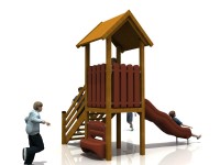 Развивающая детская деревянная площадка