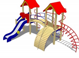 Оборудование для детских игровых площадок Два домика