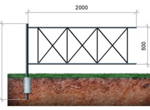 Ограждение с крестообразным узором