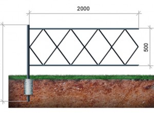 Ограждение с ромбовидным узором