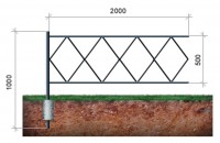 Ограждение с ромбовидным узором