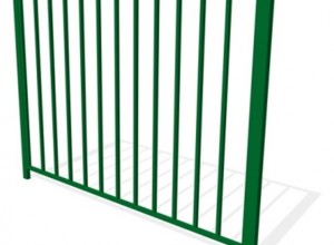 Сегмент ограды зеленого цвета