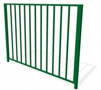 Сегмент ограды зеленого цвета