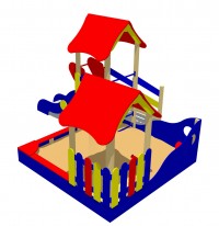 Песочный дворик с горкой