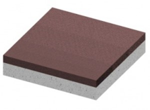 Резиновый коврик на бетонной основе