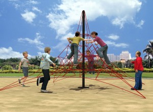 Игровой элемент для спортивных площадок во дворах Пирамида 1 (красный)