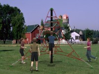 Детская спортивная площадка для дачи Треугольная пирамида 2