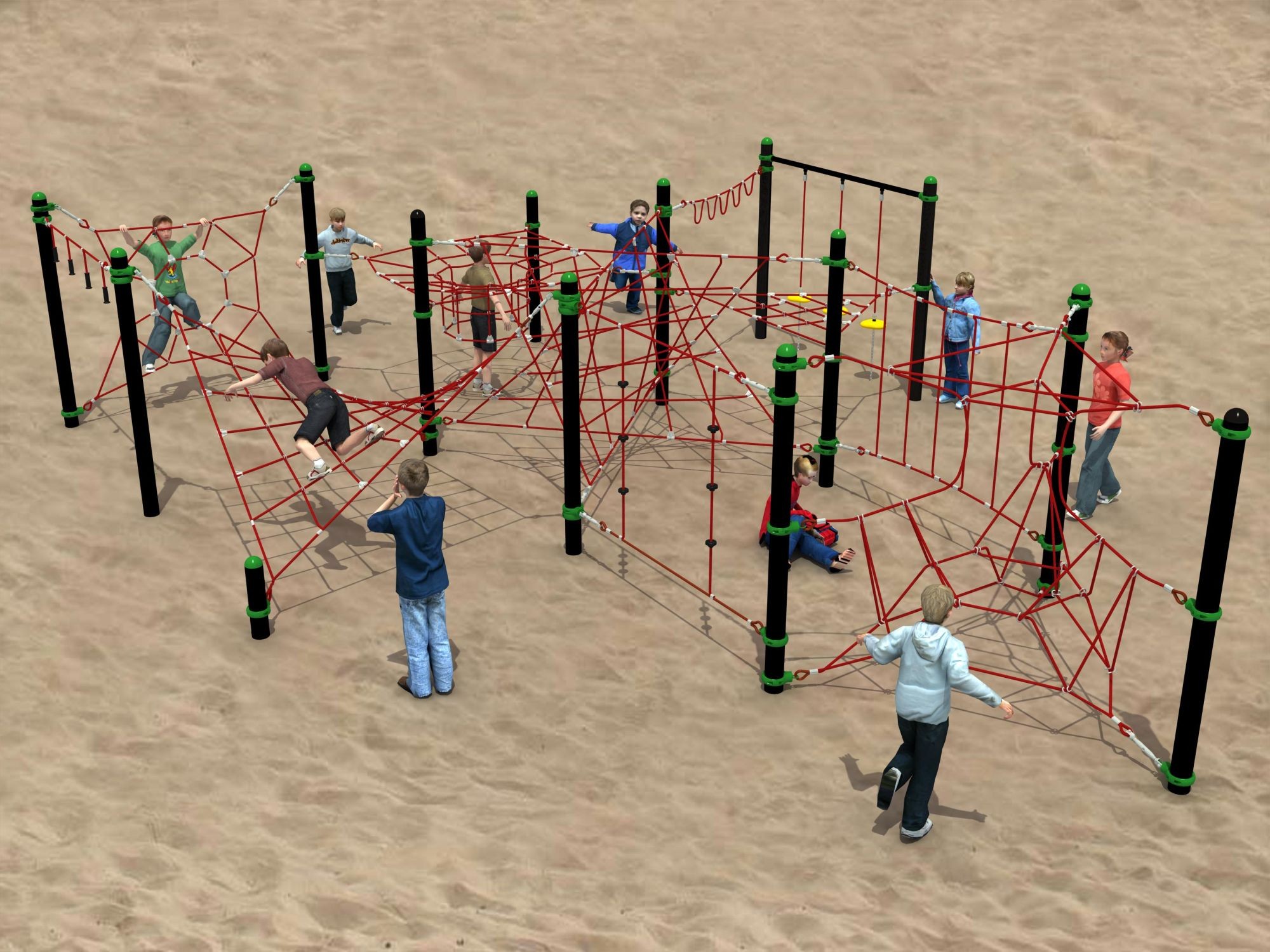 Детская спортивная площадка "Веревочный городок" - артикул WD-SW0201